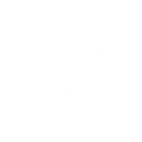 Endtopic — the elephant in headphones, drawn in one continuous line