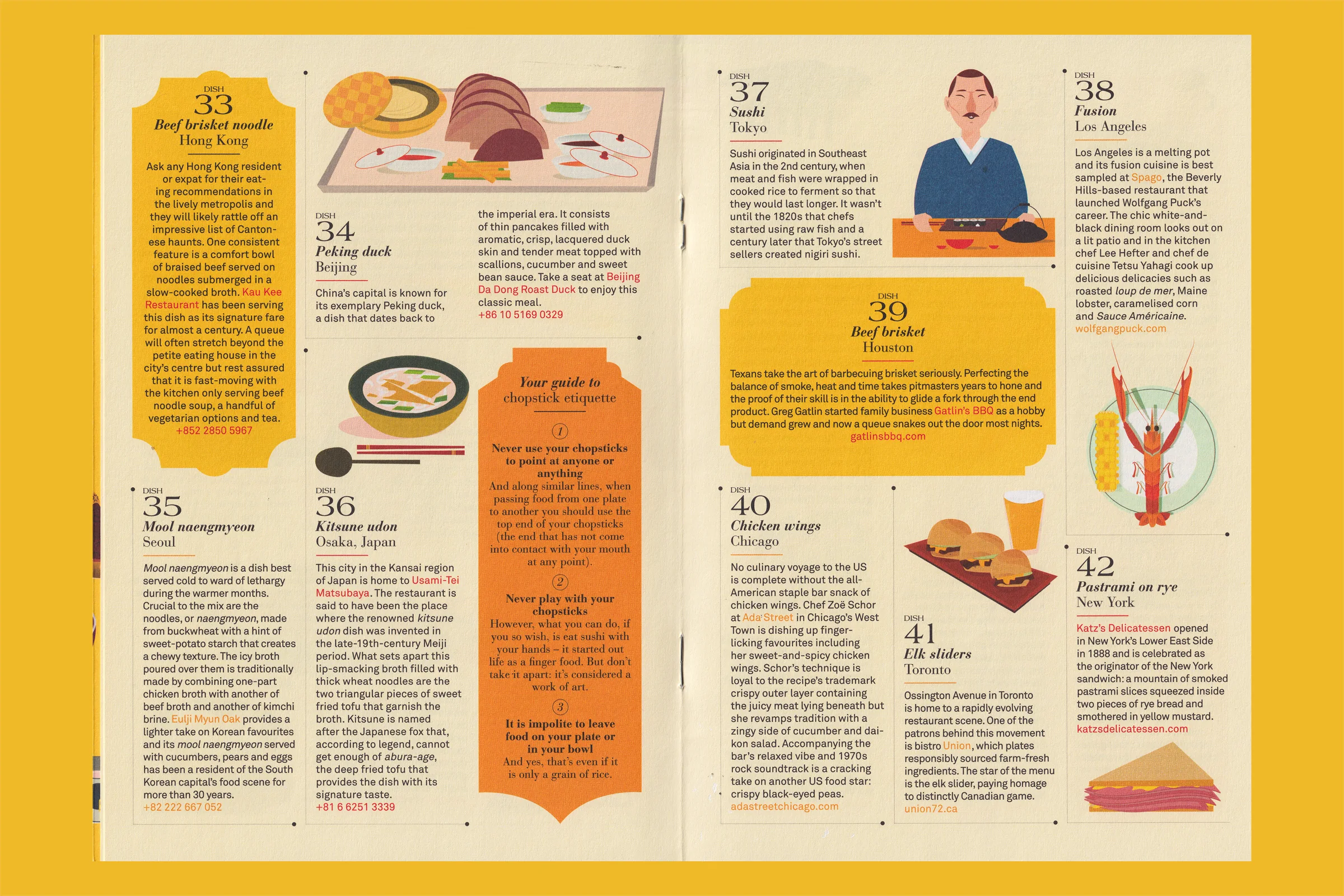 Around the world in 80 dishes — beef brisket noodle, Peking duck, sushi and a guide to chopstick etiquette