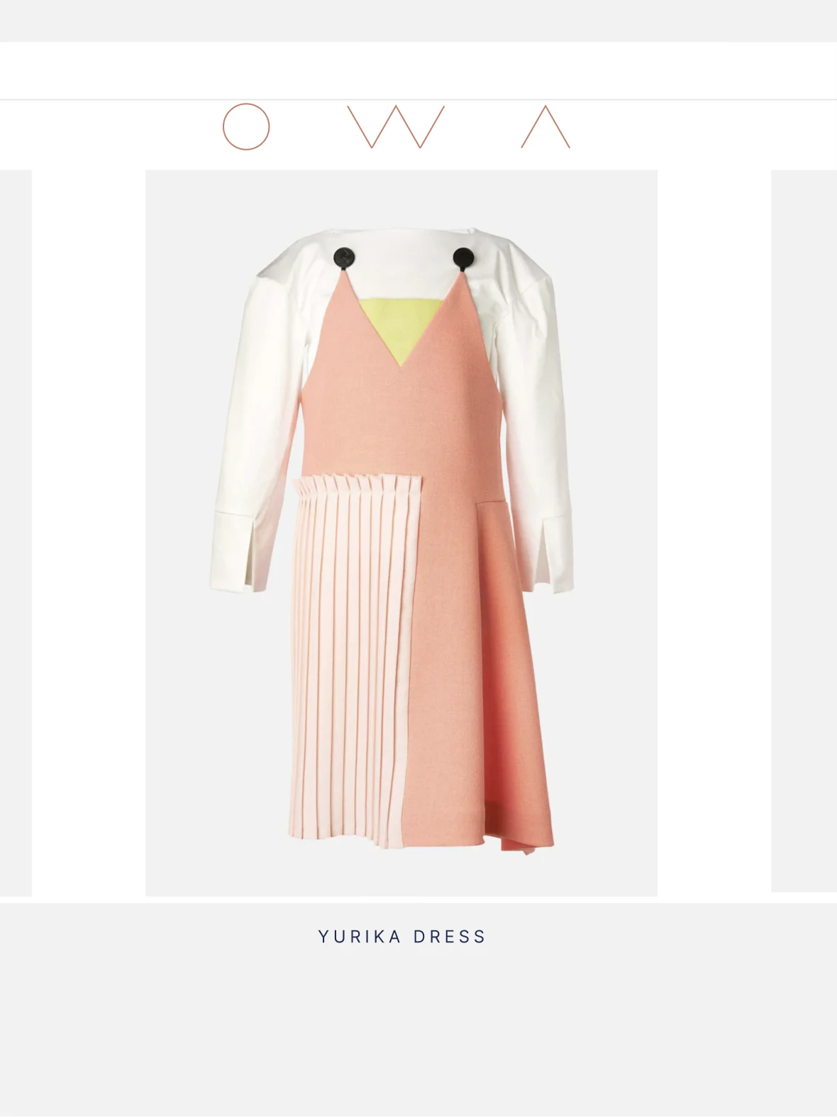 Owa Yurika — Yurika dress, pleated silhouette