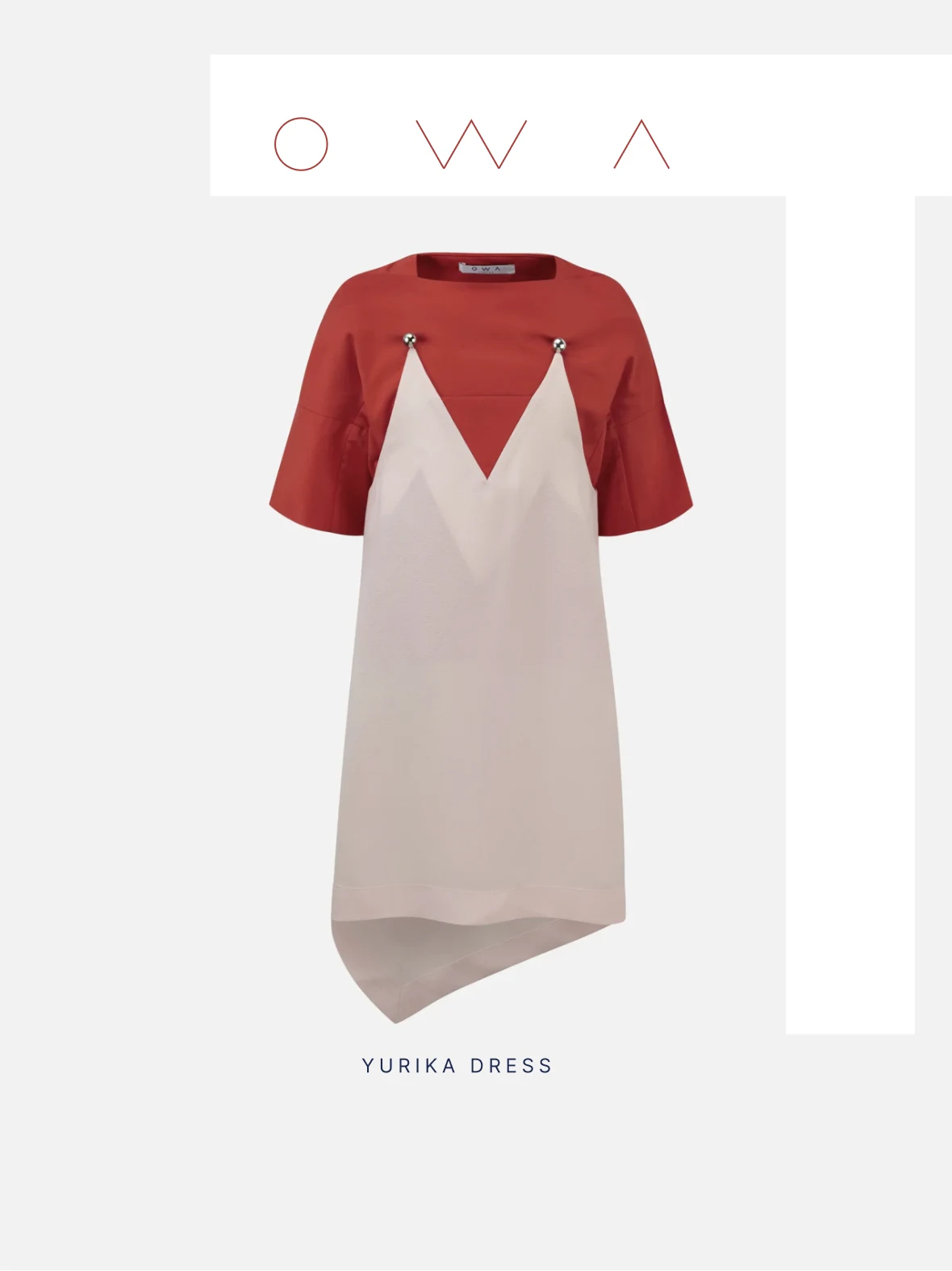 Owa Yurika — Yurika dress, chevron yoke carrying the mark