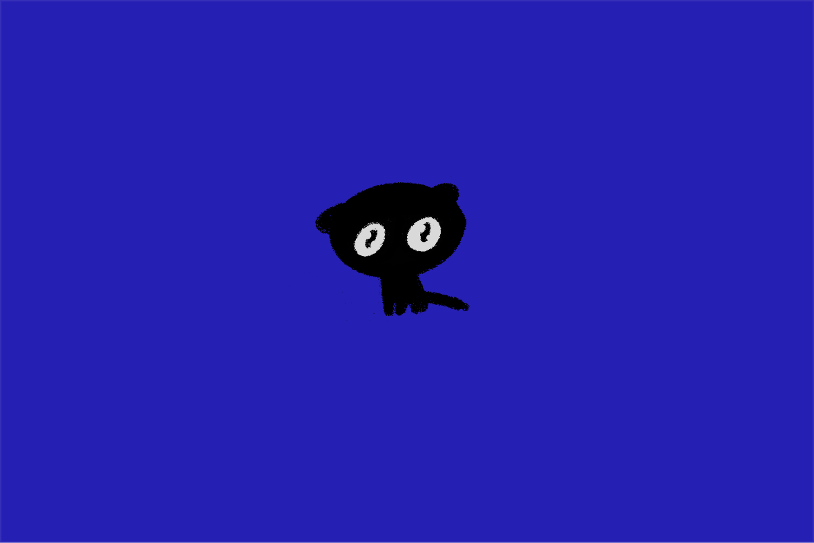Rumicat — the cat looking down, sad