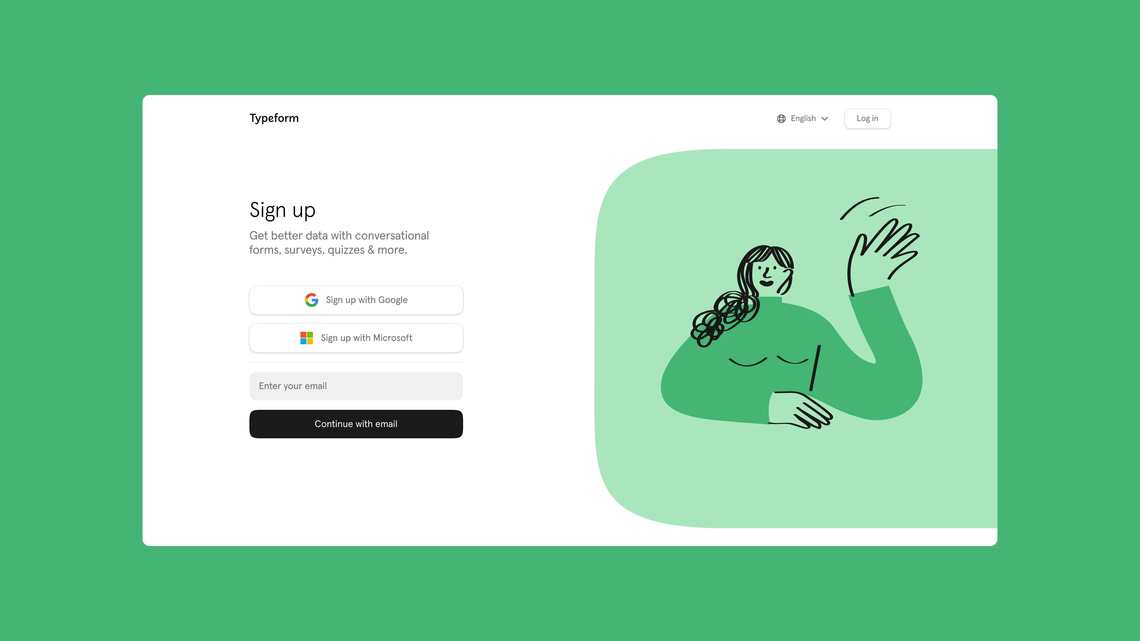 Typeform illustration language — form interface illustration