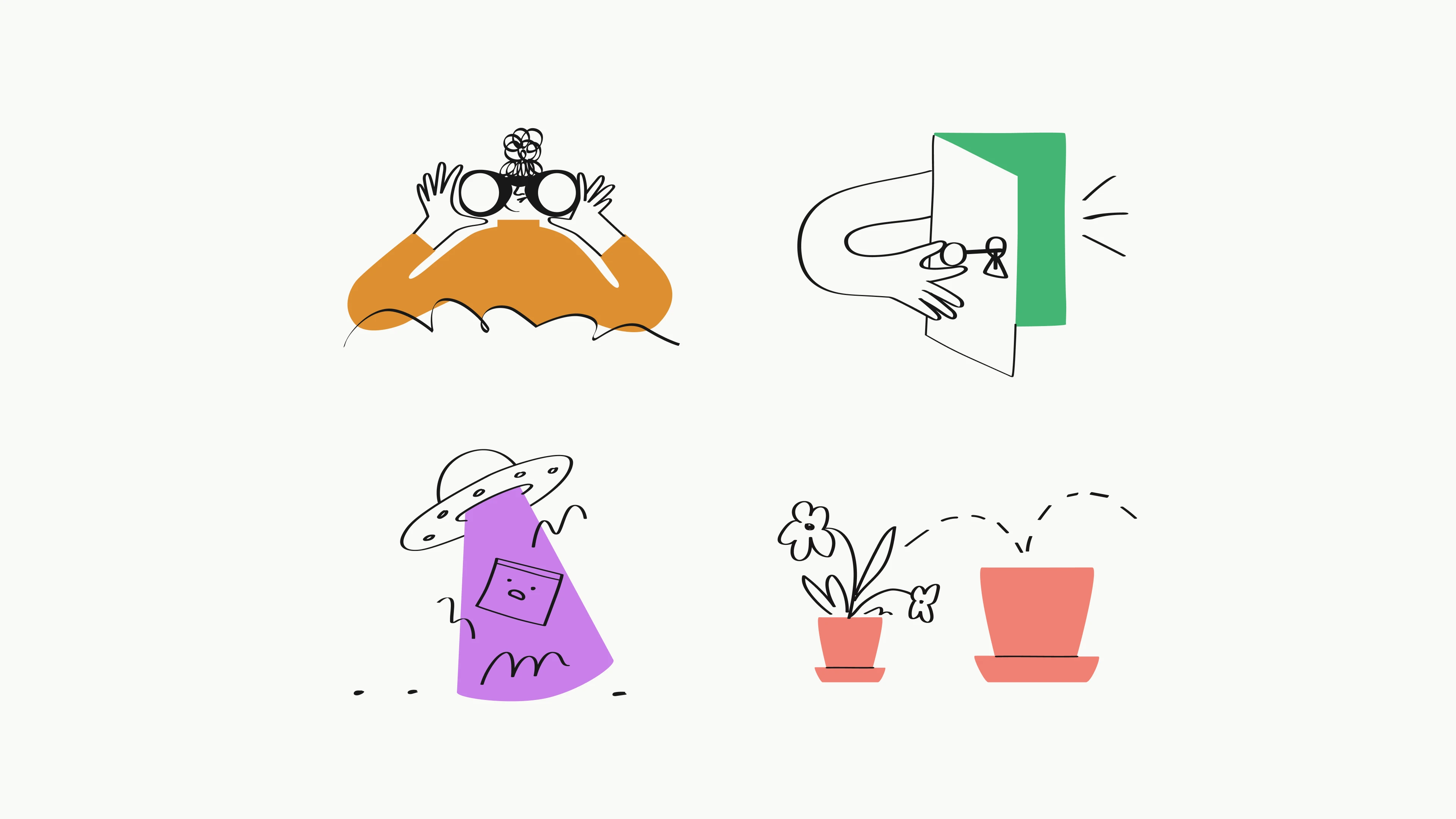 Typeform illustration language — form interface illustration